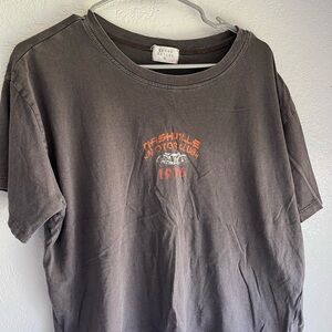 Brown motorcycle wide neck Graphic T-Shirt